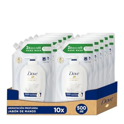 Imagen de Dove Jabón Líquido de Manos Original Recarga 500ml, pack 10 unidades