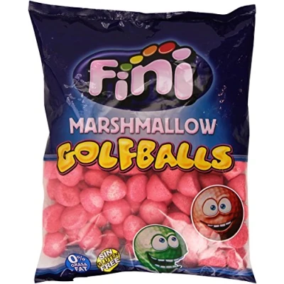 Imagen de Fini Marshmallow Cubierto De Azúcar Sabor Fresa Paquete 125 Unidades