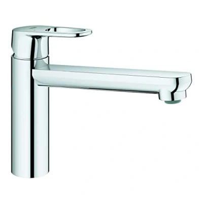 Imagen de GROHE Start Flow, Grifo de cocina (caño bajo, giro 140º, menor consumo agua, sistema instalación rápida), cromo, 31691000