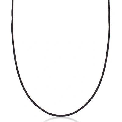 Imagen de Collar de mujer con cordón seda 2 mm negro, para joyas, colgante tela, cierre mosquetón, plata ley 925 chapada en oro, 0103580420, tela