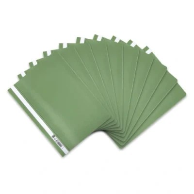 Imagen de ELBA 100742 Carpetas de plástico tamaño A4, 10 unidades, color verde claro 31 x 22,8 0,3 cm