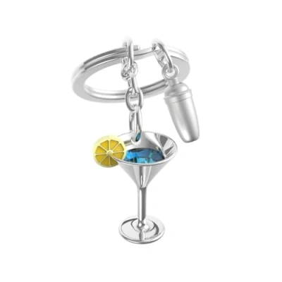 Imagen de METALMORPHOSE Llavero de cóctel regalo para hombre, mujer, plata, talla única, Clásico