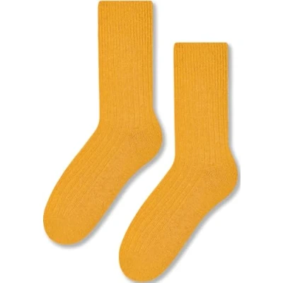 Imagen de TODO Warm Wollsocken Damen und Herren Wintersocken Thermosocken elegant Norweger Socken für den Winter Wollkollektion, Mostaza, 38 40
