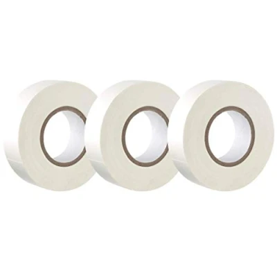 Imagen de GTSE Cinta aislante blanco de 19 mm x 20 m para instalaciones eléctricas Autoadhesiva y resistente proteger, agrupar reparar cables 3 Rollos