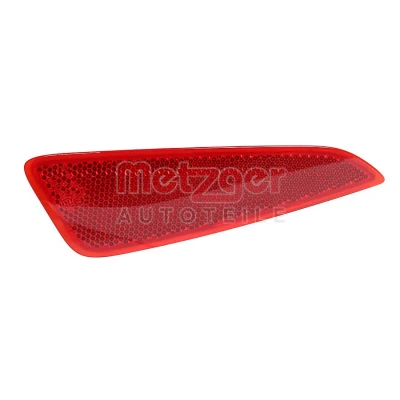 Imagen de METZGER 2080291 Reflector Rojo parachoques, Atrás izquierda con marca de control E