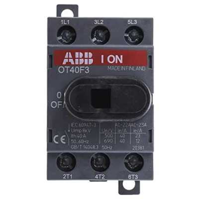 Imagen de Abb entrelec ot40f3 Interruptor secciónador 3 polos 40a 40/23a/a