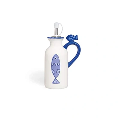 Imagen de Excelsa Ocean Aceitera/vinagrera, Cerámica, Blanco Y Azul Claro, 150 ml