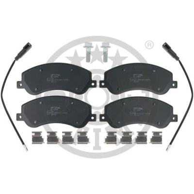 Imagen de OPTIMAL BP 12656 Juego de pastillas freno Eje delantero con contacto avisador desgaste tornillos pinza accesorios