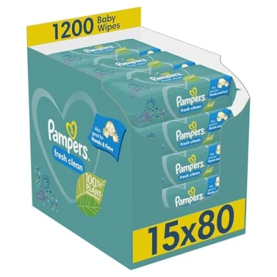 Imagen de Pampers 81688059 Fresh Clean Toallitas 15 Embalaje, 1200