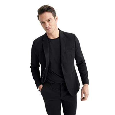Imagen de DeFacto N0503AZ Blazer, Negro (Black), 58 para Hombre
