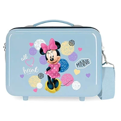 Imagen de Disney Love Minnie Nececer Adaptable Azul 29x21x15 cms ABS