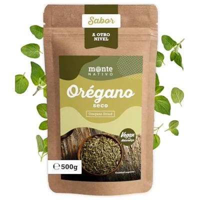 Imagen de Orégano Monte Nativo (500g) seco perfecto para Cocinar, Pizza, Pasta y Té de Suavemente secado frotado obtener el máximo Sabor Hierba ideal sus Creaciones culinarias