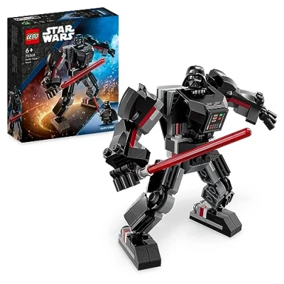 Imagen de LEGO Star Wars Meca de Darth Vader, Figura Acción para Construir con Piezas Articuladas, Cabina Minifigura, Espada Láser Roja, Juguete Coleccionable Niños y Niñas a partir 6 Años 75368