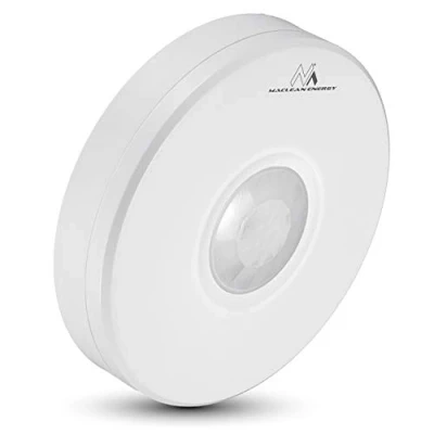 Imagen de Maclean W MCE293 Infrarot Bewegungssensor mit Dämmerungsschalter 360 IP65 Sensor Erfassungsbereich bis 8m, 220 V, Weiß