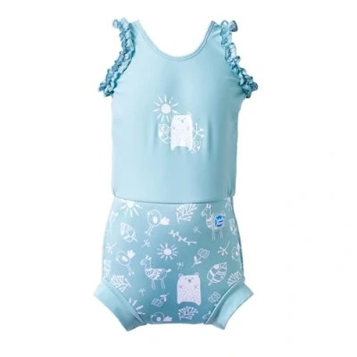 Imagen de Splash About Happy Nappy Costume Traje de baño una Pieza, Sunny Bear, 12 24 Meses Baby Girls