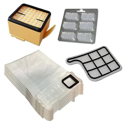 Imagen de 6 Microfibra Bolsas de aspiradora + Ambientadores Filtro HEPA Motor Para Vorwerk Kobold VK 135, 136, VK135, VK136
