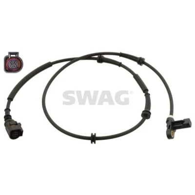 Imagen de SWAG 30 10 7733 Sensor de ABS Eje trasero izquierda, trasero, derecha 1090 VOLKSWAGEN: Sharan I, SEAT: Alhambra I