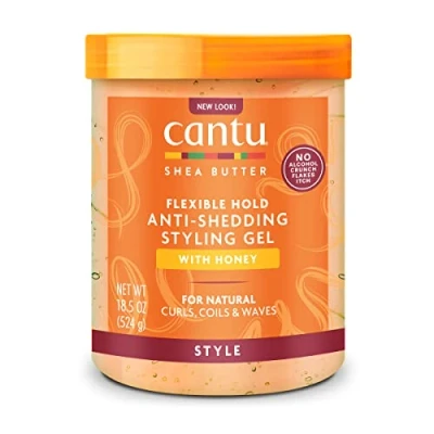 Imagen de CANTU Gel de Peinado Manteca Karité y Miel Natural Máxima Retención 524 g Ayudar a Alargar los Rizos Proteger Contra la Caída