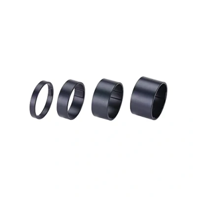 Imagen de BBB Lightspace Juego de dirección para Bicicleta, Ultraligero, Aluminio, Color Negro Mate, 4 espaciadores, Unisex Adulto, Talla única