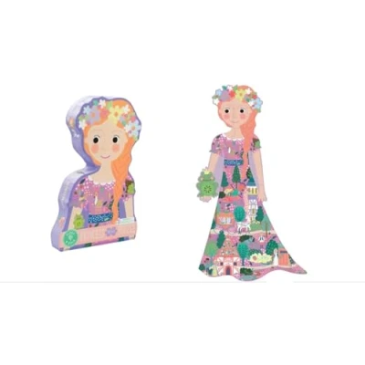 Imagen de Floss &amp; Rock Rompecabezas con forma de princesa cuento hadas caja en forma, 40 piezas, 21.6 pulgadas