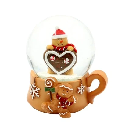 Imagen de Bola de Nieve Figura Pan Jengibre con Base Tazas, 7,8 x 8 8,8 cm, diámetro 6,5 cm