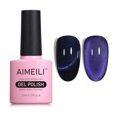 Imagen de AIMEILI 9D Ojo de Gato Esmaltes Semipermanentes para Uñas Sin crueldad Vegano Libre HEMA Magnético Soak Off UV LED Permanentes Esmalte 10ml，762