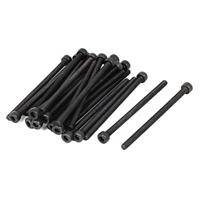 Imagen de sourcing map M3 x 50mm Tornillos de cabeza hueca hexagonal rosca completa 25 pcs