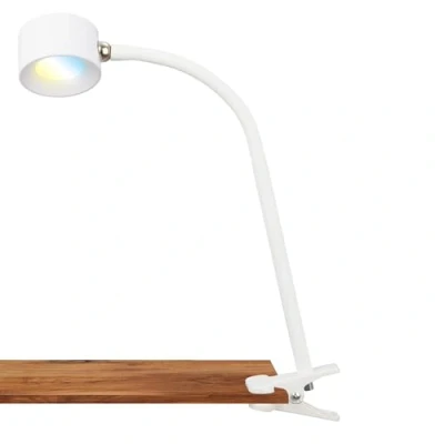 Imagen de BRILONER lámpara de escritorio LED con batería recargable, extraíble magnéticamente, giratoria 360 grados, regulable, CCT, lectura inalámbrica, pinza, luz 44cm