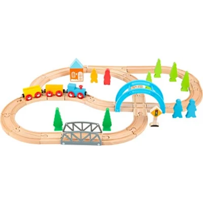 Imagen de 11491 Ferrocarril de madera Gran Viaje, small foot, madera, set construcción ferrocarril, 40 piezas , color/modelo surtido
