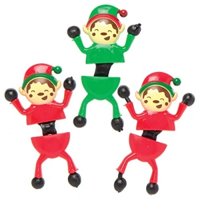 Imagen de Baker Ross AX322 Elfos De Navidad Trepadores Pared Paquete 6, Juguetes Navideños Para Niños, Ideales Regalos Fiesta, Botines O Bolsas Premios Y Rellenos Calcetines