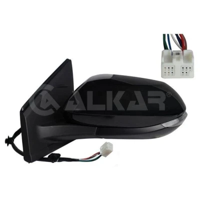 Imagen de Espejo retrovisor Alkar 6145078 izquierda imprimado eléctrico calefactable, abatible eléctricamente, convexo para vehíc. con volante a la