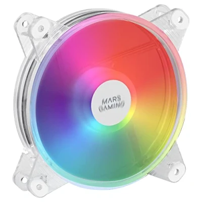 Imagen de Mars Gaming MFD, Ventilador de PC 120mm RGB, Ultrasilencioso 14dB, Molex, Transparente