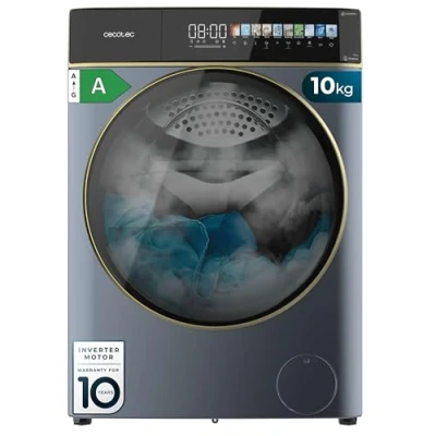 Imagen de Cecotec Lavadora 10 Kg Carga Frontal Autodosis Bolero DressCode 10900 Autodose Inverter FullColor Ice Blue A. 1400RPM, Bajo Consumo, Pantalla 10,3&quot;, 11 Programas, Motor Plus