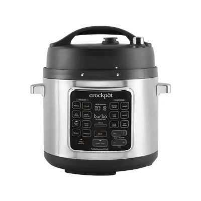 Imagen de Robot de cocina Crock Pot Turbo Express CSC062X, Multicooker, 5.6 l, Sous Vide, 15 Programas, Negro/Plata