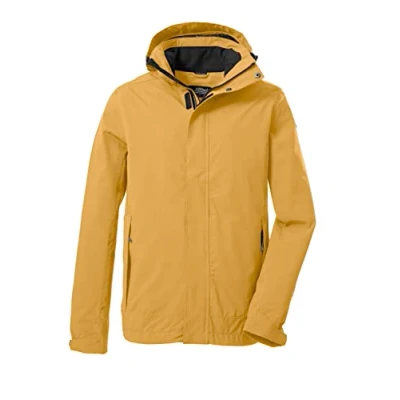Imagen de killtec Men&#039;s Chaqueta funcional/chaqueta de exterior con capucha cremallera KOS 87 MN JCKT_XENIOS, dark yellow, XXL, 39147 000