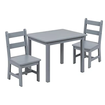 Imagen de Flash Furniture Juego de Mesa Cuadrada Actividad, Madera ingeniería, Gris