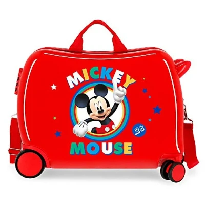 Imagen de Disney Circle Mickey Maleta Infantil Rojo 50x38x20 cms Rígida ABS Cierre combinación 34L 2,1Kgs 4 Ruedas Equipaje de Mano