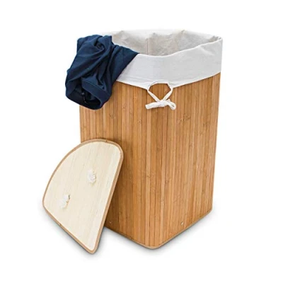 Imagen de Relaxdays Cesto para la Colada, Natural Bambú