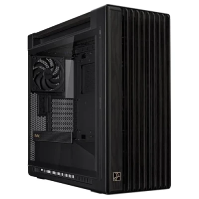 Imagen de ASUS ProArt PA602 Wood Edition Tempered Glass, Chasis para Ordenador E ATX (Panel Lateral de Cristal Templado, Dos Ventiladores 200 x 38 mm, radiador 420 USB Tipo C, Indicador Polvo IR)