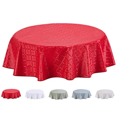 Imagen de Mantel de Hule, con Relieve, Redondo 155 cm Rojo
