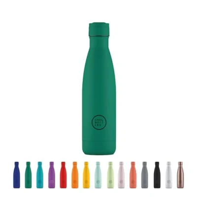 Imagen de Cool Bottles Botella de Agua Acero Inoxidable 500 ml Vivid Quetzal 26,5 x 7 cm Térmica Hermética Bebidas frías 36 horas y calientes 18 Triple Technology Sin BPA
