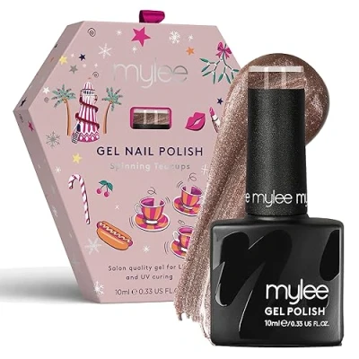 Imagen de Mylee Esmalte de Uñas Gel Semipermanente 10ml [Spinning Teacups] UV/LED Nail Art Manicure Pedicure para Uso Profesional y Doméstico [Navidad 2023] Larga Duración Fácil Aplicar