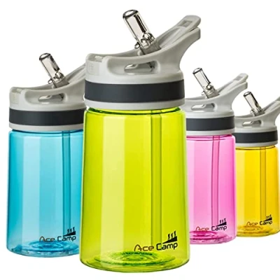 Imagen de AceCamp TRITAN Botella de deporte (350 ml, sin BPA I All Bebids Tapa para saltar, color verde