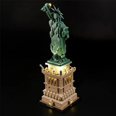 Imagen de GEAMENT Kit de iluminación LED por la Estatua Libertad Architecture (Statue of Liberty), Compatible con 21042 Modelo Bloques construcción (Juego no Incluido)