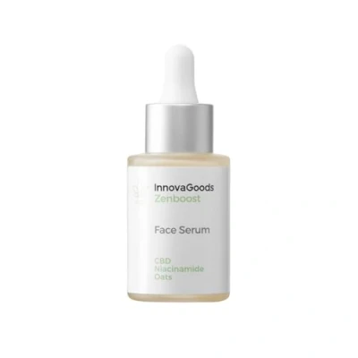 Imagen de InnovaGoods Serum facial 30ml, con CBD, niacinamida, ácido hialurónico, caléndula &amp; avena, serúm hidratante mujer, revitaliza, mejora la elasticidad, reduce arrugas para todo tipo de piel