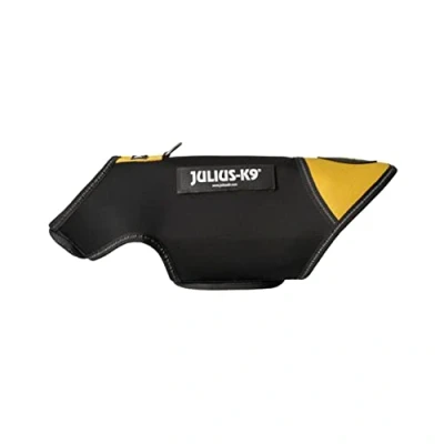 Imagen de Julius K9 Chaqueta de neopreno para perro IDC, Talla XS, Negro/Amarillo