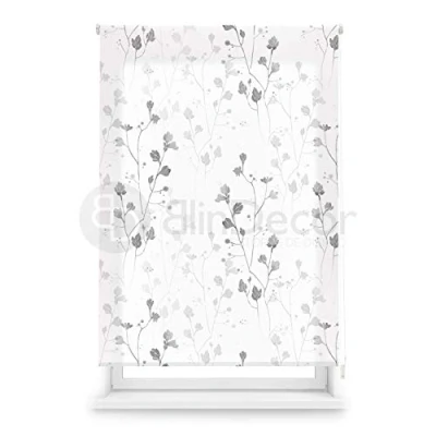 Imagen de Blindecor Flores Estor Enrollable Translúcido con Estampado Impresión Digital Modelo Bloom 110 x 180 cm (ancho por alto) Tamaño de la Tela 107 175 Estores para Ventanas