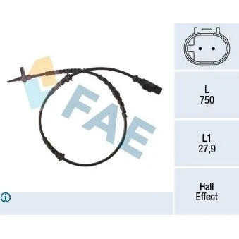 Imagen de Sensor, revoluciones de rueda FAE 78265