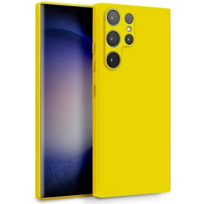 Imagen de MyGadget Funda para Samsung Galaxy S23 Ultra en Silicona TPU Carcasa de Doble Capa Case Resistente Antigolpes y Anti choques Protectora Amarillo