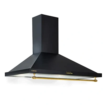 Imagen de Klarstein Campana Extractora Decorativa 90 cm con Luces LED, Extractor Cocina Flujo Aire 591.5m3/h, Campanas Extractoras Acero, Extractores para Filtros Anti Grasa Bajo Consumo